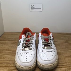 Used white and orange Air Force one size 8.5